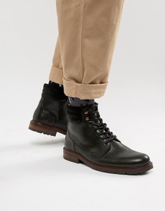 Черные кожаные походные ботинки со шнуровкой Zign-Черный