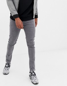 Серые выбеленные джинсы скинни Produkt-Серый