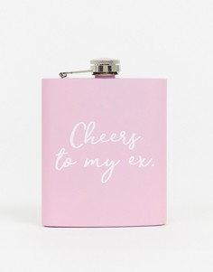 Фляжка с надписью \"cheers to my ex\" Skinnydip-Розовый