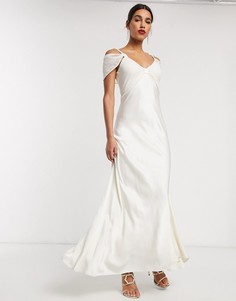 Свадебное платье с открытыми плечами Ghost-Белый