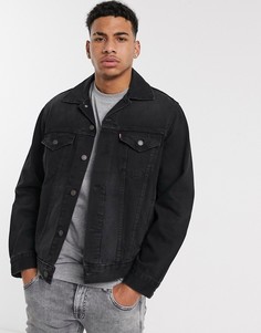 Черная свободная джинсовая куртка в винтажном стиле Levis-Черный