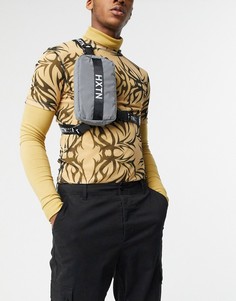 Серебристая сумка через плечо с логотипом HXTN Supply-Серебряный