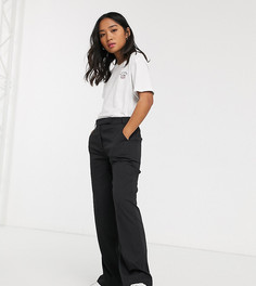 Строгие брюки прямого кроя ASOS DESIGN Petite-Черный цвет