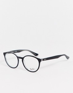 Круглые очки с прозрачными стеклами Ray-Ban 0RX5380-Черный