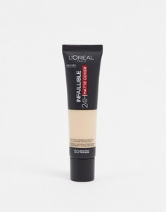 Матирующая тональная основа c SPF 18 LOreal Paris Infallible 24hr-Коричневый цвет L'Oreal