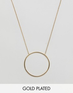 КЛЮЧЕВАЯ МОДЕЛЬ: Позолоченное ожерелье с длинной подвеской Orelia-Золотой