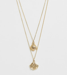 Эксклюзивное ярусное ожерелье с подвеской в виде ракушки и искусственным жемчугом Liars & Lovers-Золотой