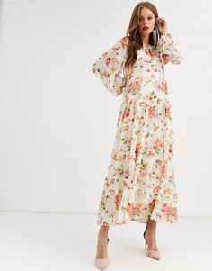Oversize-платье макси с цветочным принтом ASOS EDITION-Многоцветный