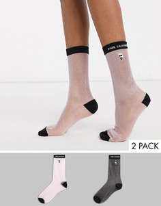 Набор из 2 пар прозрачных носков Karl Lagerfeld-Мульти