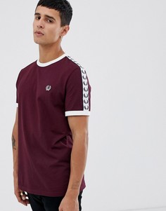 Бордовая футболка Fred Perry Sports Authentic-Красный