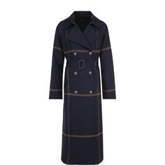 Пальто Loro Piana Двубортное шерстяное пальто с поясом Loro Piana