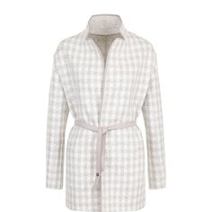 Пальто Loro Piana Кашемировое пальто с кожаной отделкой и поясом Loro Piana