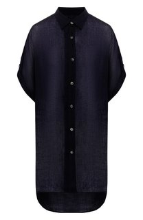 Рубашка из смеси вискозы и льна Yohji Yamamoto