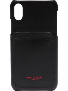 Saint Laurent чехол для iPhone 10 с отсеком для карточки