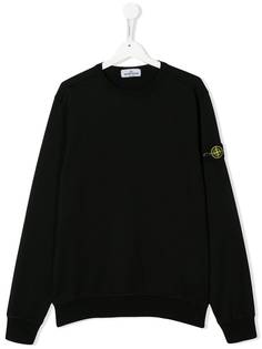 Stone Island Junior свитер с нашивкой-логотипом