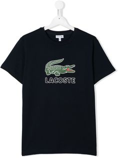 Lacoste Kids футболка с круглым вырезом и логотипом