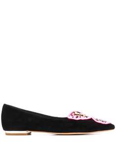 Sophia Webster Butterfly embroidered flat pumps