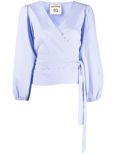Semicouture блузка с длинными рукавами и запахом