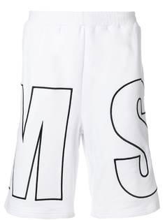 MSGM спортивные шорты с принтом-логотипом
