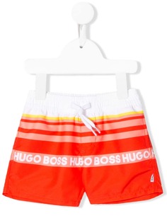 BOSS Kidswear плавки-шорты с контрастным логотипом