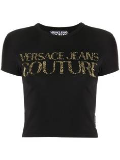 Versace Jeans Couture футболка с логотипом и заклепками