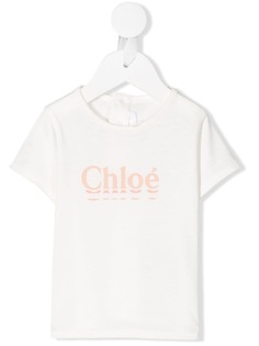 Chloé Kids футболка с логотипом