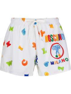 Moschino alphabet logo print shorts