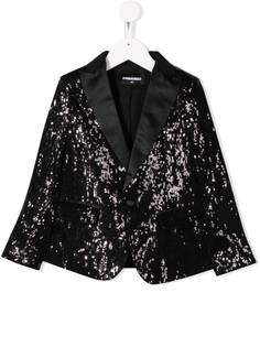 Dsquared2 Kids блейзер с вышивкой пайетками