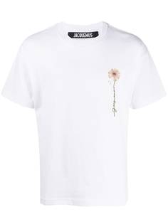 Jacquemus Fleur embroidered logo T-shirt