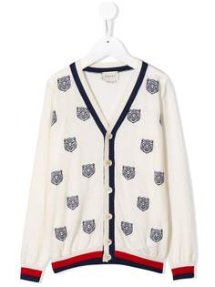 Gucci Kids однобортный блейзер с узором