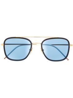 Thom Browne Eyewear солнцезащитные очки-авиаторы TB800