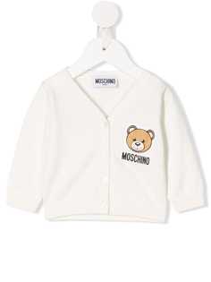 Moschino Kids кардиган с длинными рукавами и логотипом