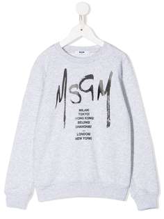 Msgm Kids толстовка с надписью