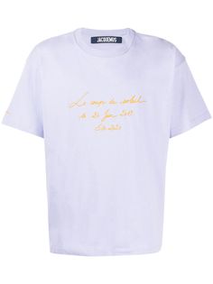 Jacquemus embroidered slogan T-shirt