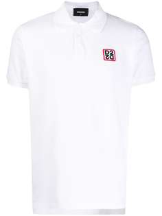 Dsquared2 рубашка-поло с нашивкой-логотипом