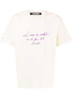 Jacquemus embroidered slogan T-shirt