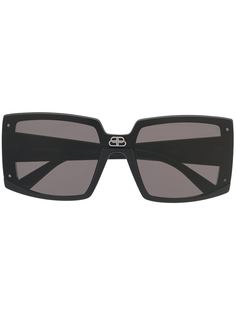Balenciaga Eyewear солнцезащитные очки Shield в квадратной оправе