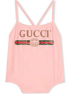 Gucci Kids купальник с логотипом