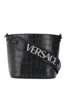 Versace Jeans Couture сумка-ведро с тиснением под кожу крокодила