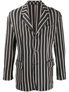 Dolce & Gabbana Pre-Owned пиджак 1990-х годов в тонкую полоску