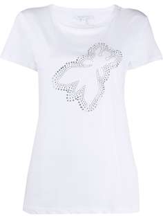 Patrizia Pepe crew neck stud embellished T-shirt