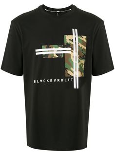 Blackbarrett футболка свободного кроя с графичным принтом