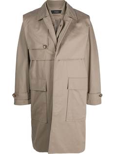 GR-Uniforma layered trench coat
