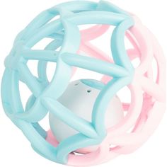 Развивающая игрушка Игруша Мяч, цвет: розовый/голубой 10 см