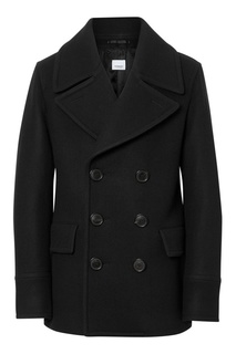 Черный бушлат с деталью Burberry