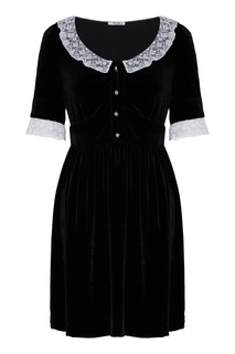 Бархатное платье черного цвета Miu Miu