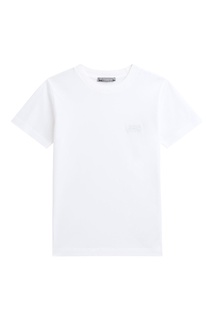 Белая однотонная футболка Bonpoint