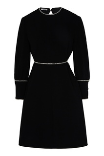 Черное платье с открытой спиной Miu Miu