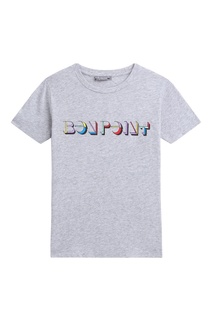 Серая футболка с логотипом Bonpoint