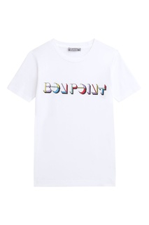 Белая футболка с логотипом Bonpoint